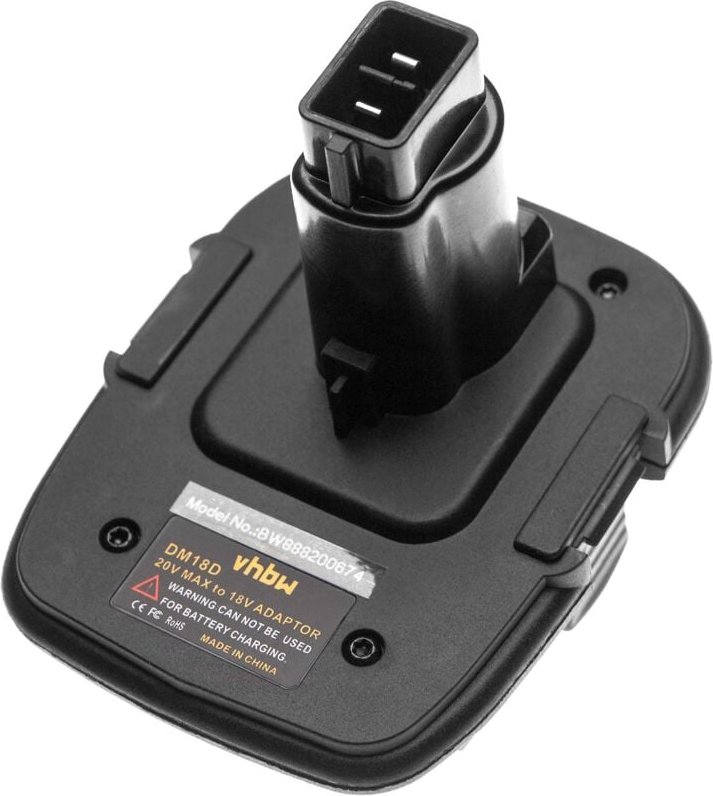 Vhbw - Akku-Adapter kompatibel mit Dewalt Akku DC9096, DC9098, DC9099, DW9096 Elektrowerkzeug / Akku - Adapter für 20 v ...