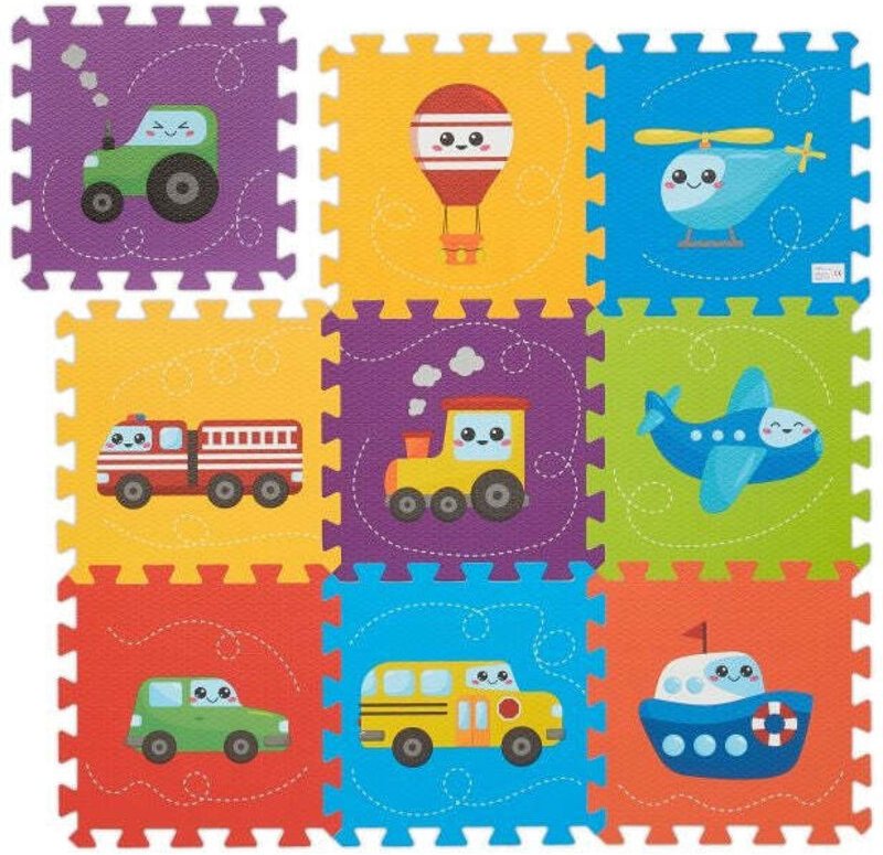 Puzzlematte mit fahrzeugen