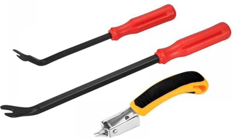 3-teiliger Polsterhefter, Nagelzieher, Tack-Puller-Werkzeug, Polster- und Bauklammerentferner mit Nagelentfernungswerkze...