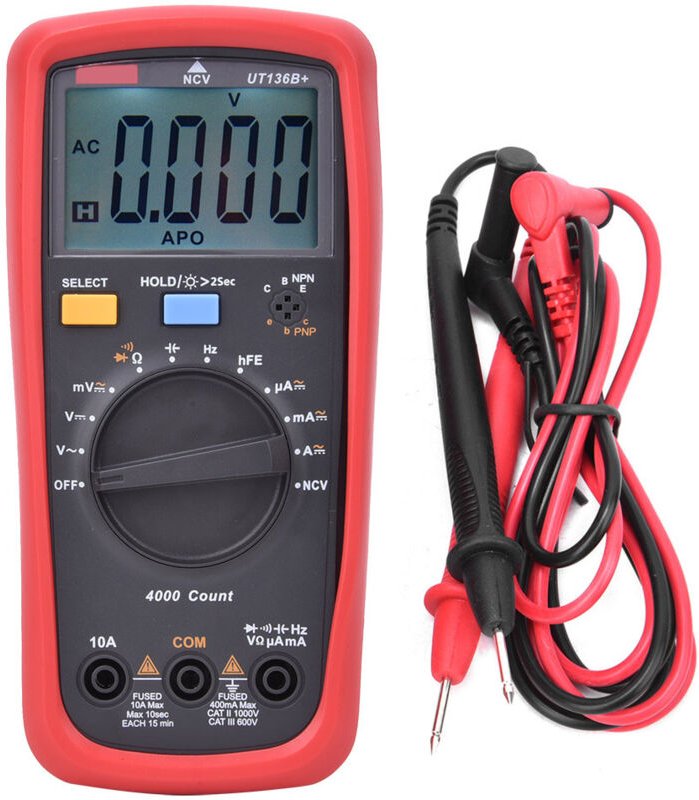 Eosnow UNI T UT136B Tragbarer automatischer Bereich Digitaler Multimeter -Kapazitätswiderstandstester