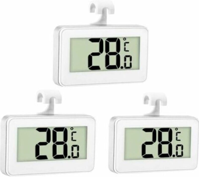 3X Kühlschrankthermometer Digitales Gefrierthermometer Kühlschrankthermometer Raumthermometer Wasserdichtes Gefriertherm...