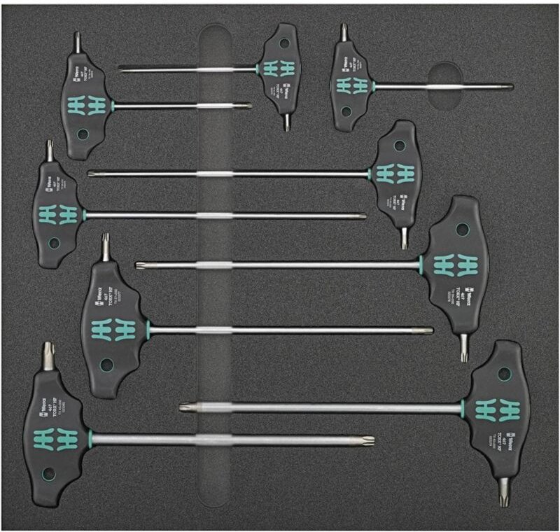 Werkzeugmodul 2/3 9-tlg, T-Griff, torx - Wera
