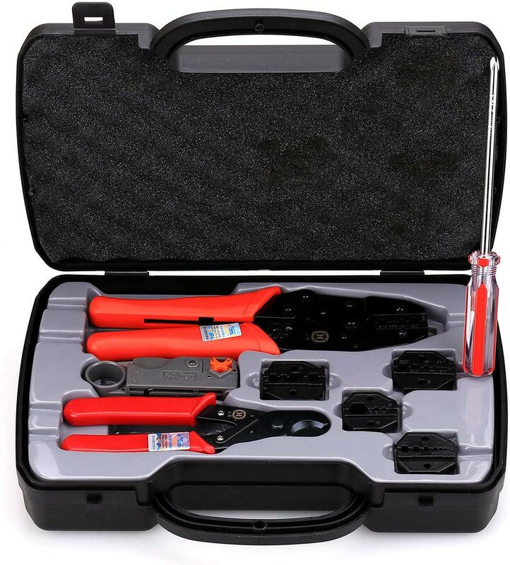 Crimpwerkzeugsatz für Koaxialstecker im Tragekoffer Ht-330k