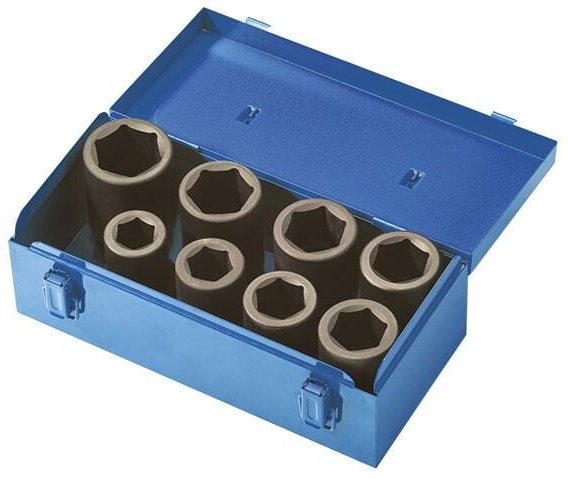 Satz 8 Sechskant-Steckschlusseleinsatzen 26 - 38 mm 3/4-Schlag Fervi si4e2n008