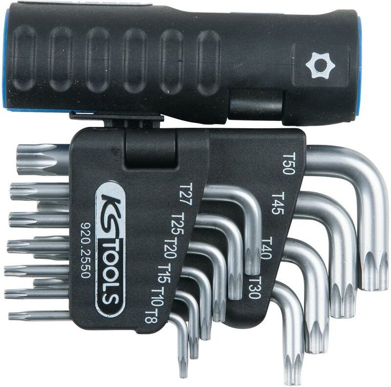 3 in 1 Torx-Winkelstiftschlüssel-Satz mit Bohrung,10-tlg kurz