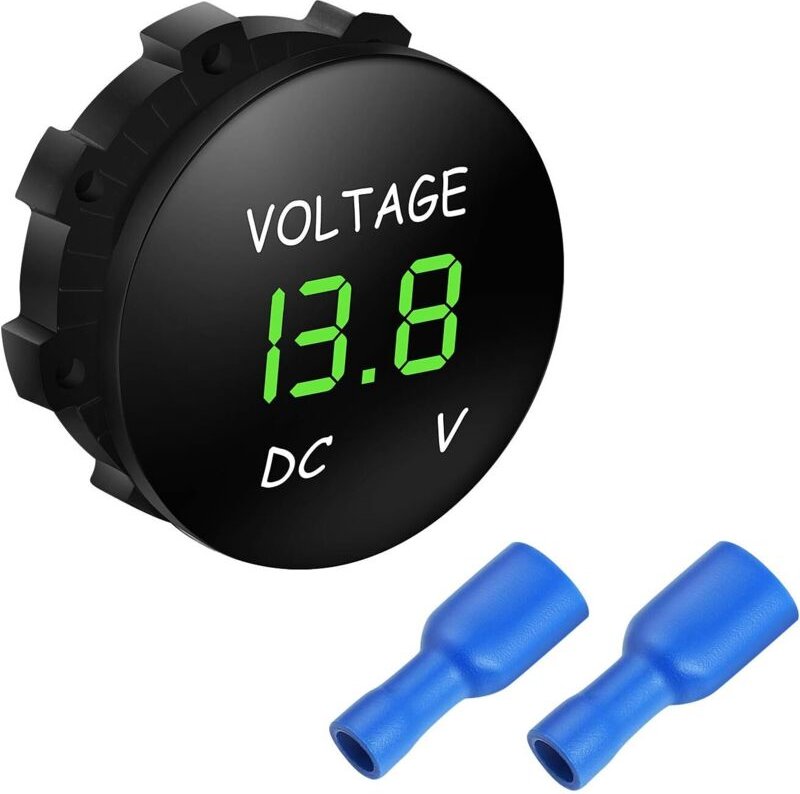 DC 12V-24V LED Digital Voltmeter für Auto Motorrad Auto LKW Boot (Grünes Licht)