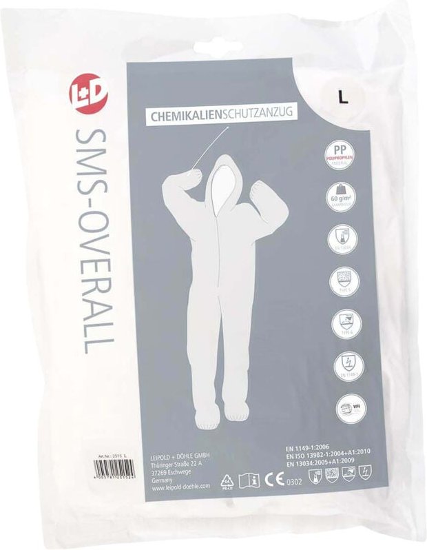 PP-Overall Weiß Größe xxxl