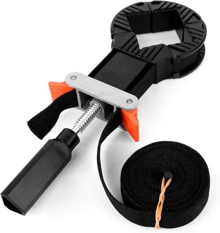 Verstellbare Eckklemme, 4-Backen-Multifunktions-Eckklemme, Gurtklemme, Gurtpresse für Bilderrahmen und Holzschubladen