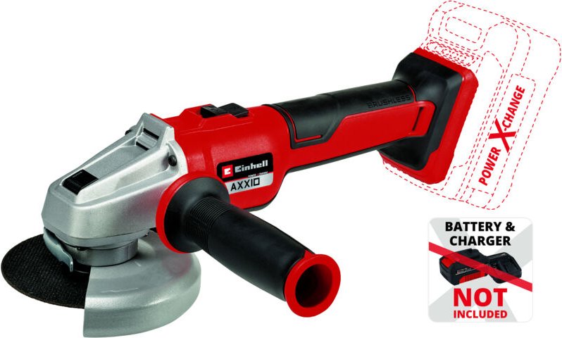 Einhell - Akku-Winkelschleifer axxio 18/115 q Li-Solo Power X-Change (18 v, 700 w, ø 115 mm, 28 mm Schnitttiefe, Brushle...