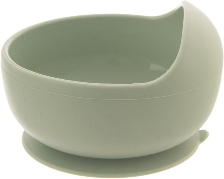 Silicone baby bowl with suction cup green 360 ml