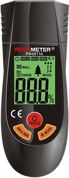 Moisture Tester, Pin Moisture Meter (6 Modes), can quickly measure the moisture content of logs, paper, plywood, gypsum ...