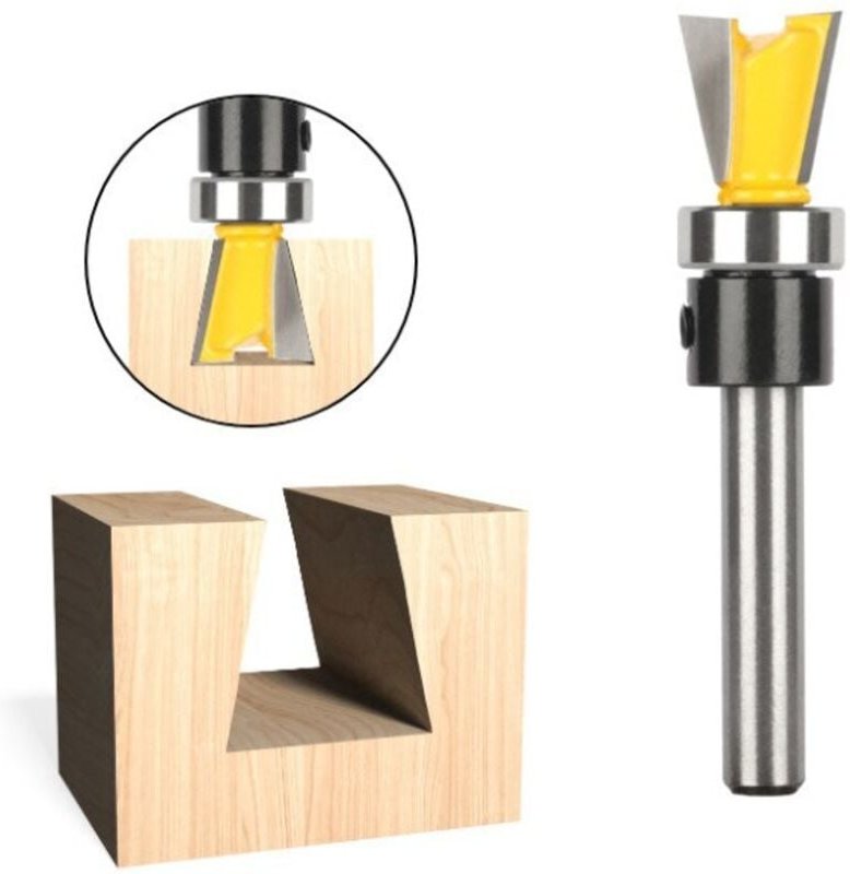 Csparkv - Schwalbenschwanzfräser 12,7 x 12,7 mm Führung - Schaft 6,35 mm