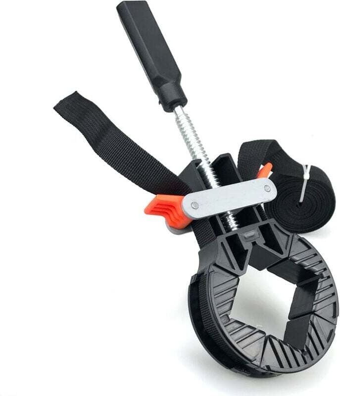 4-Ecken-Rahmenpresse, 4 m verstellbarer Rahmen, multifunktionaler Gurtwinkel, Holzbearbeitungswerkzeug für Bilderrahmens...