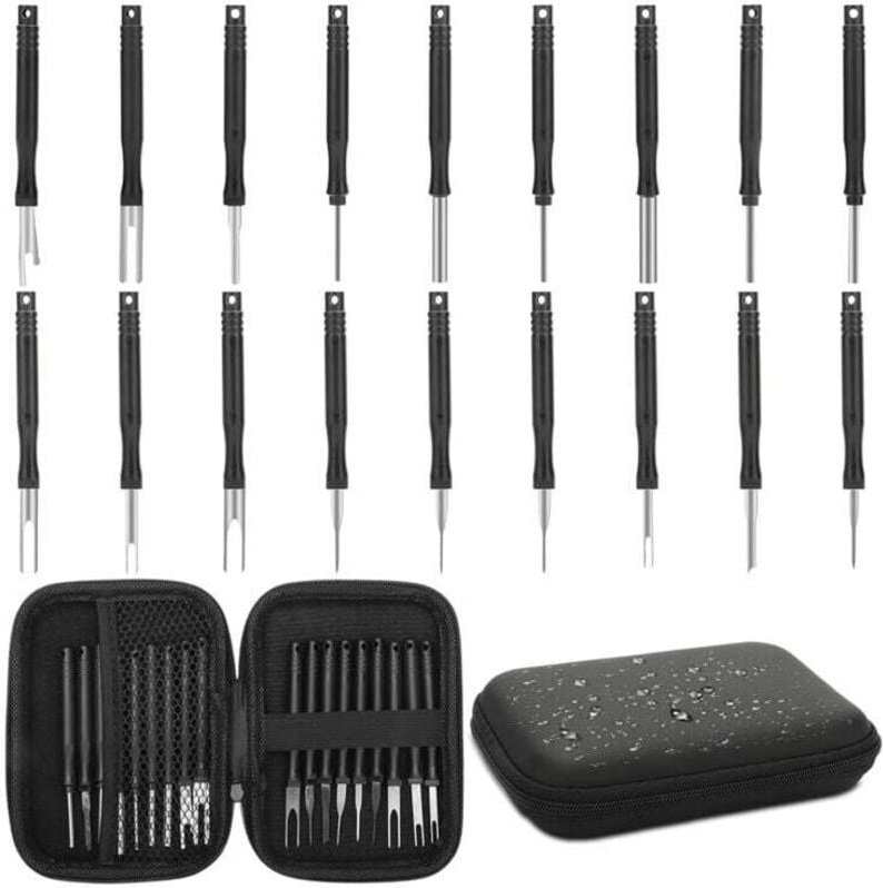 Werkzeugsatz zum Entfernen von Klemmen, 18-teiliges Stiftausziehset, Stiftausziehwerkzeug, automatische elektrische Stec...
