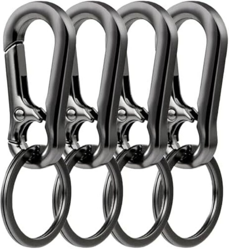 4 Stück karabinerhaken klein,karabinerhaken schlüsselanhänger,schlüssel karabiner,Carabiner Schlüsselanhänger,Schlüsselr...