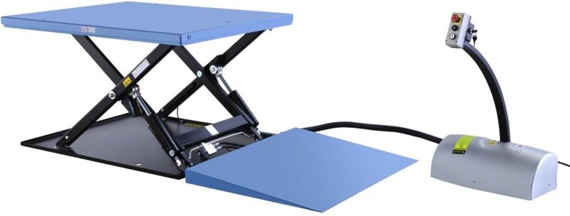 HanseLifter Hubtisch HTF-G 230V mit Auffahrrampe Hubhöhe 840mm Tragkraft 1000kg