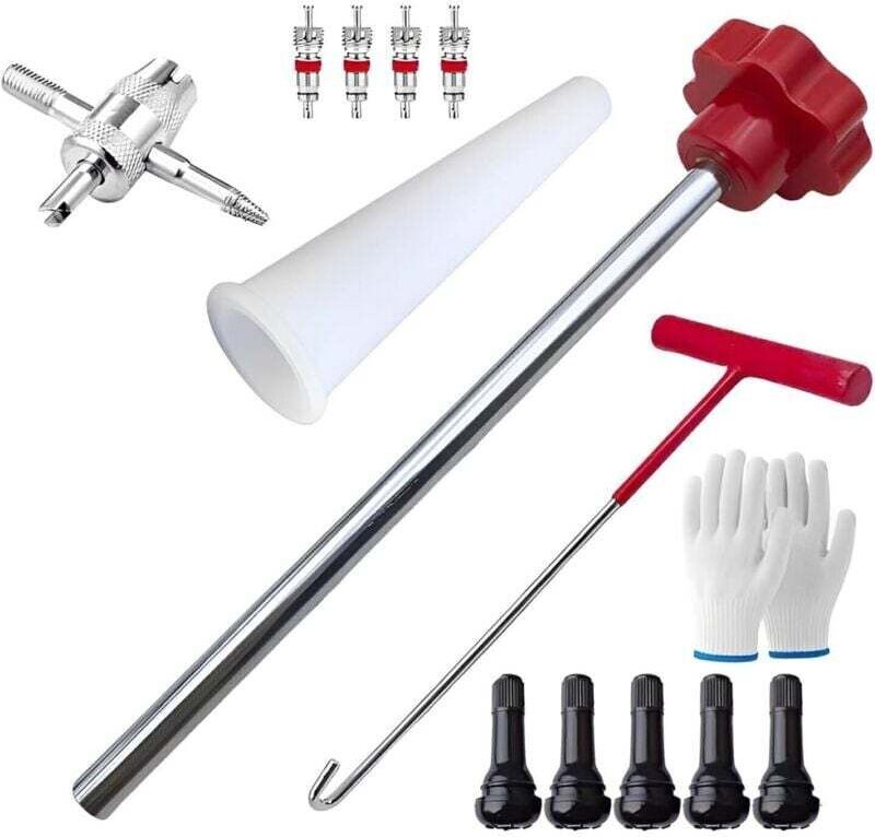 Reifenventil-Austauschwerkzeug-Set, Reifenventil-Werkzeugsets, Reifenventil-Einsatz, Austauschwerkzeug-Set mit TR413-Ven...
