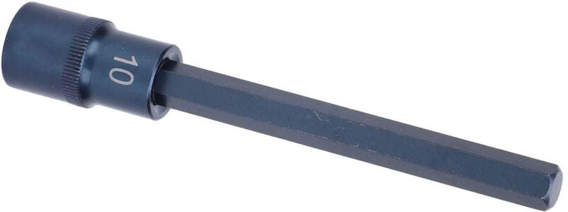 Sechskant-Schraubendreher-Steckschlüssel, metrischer Sechskant-Steckschlüssel aus S2-Legierungsstahl, 150 x 10 mm, rostf...