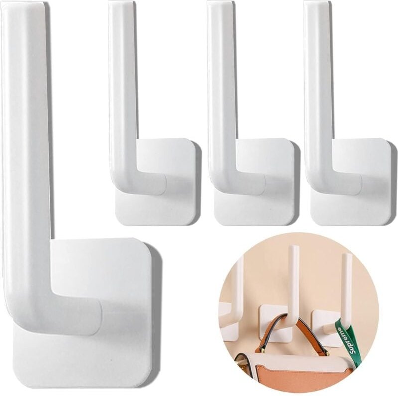 4er-Pack Mehrzweck-Wandhaken zum Aufhängen von Mänteln, selbstklebende Haken für Schlafzimmer, Badezimmer, Küche, Büro -...