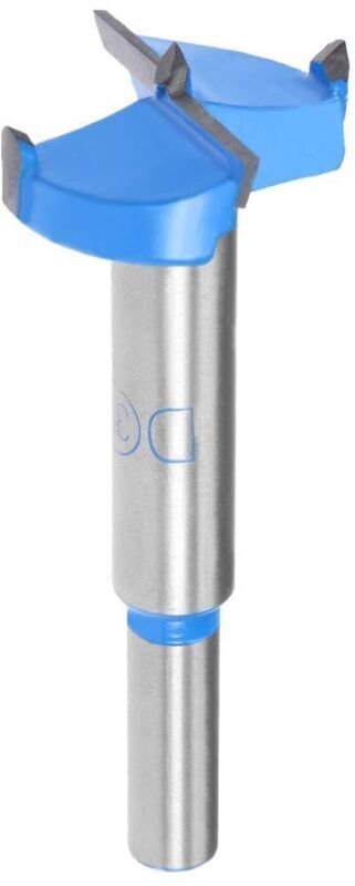 Forstnerbohrer 32 mm, Hartmetall-Holzbohrer, Lochsäge, Scharnierlochbohrer für die Holzbearbeitung (Blau, Grau)