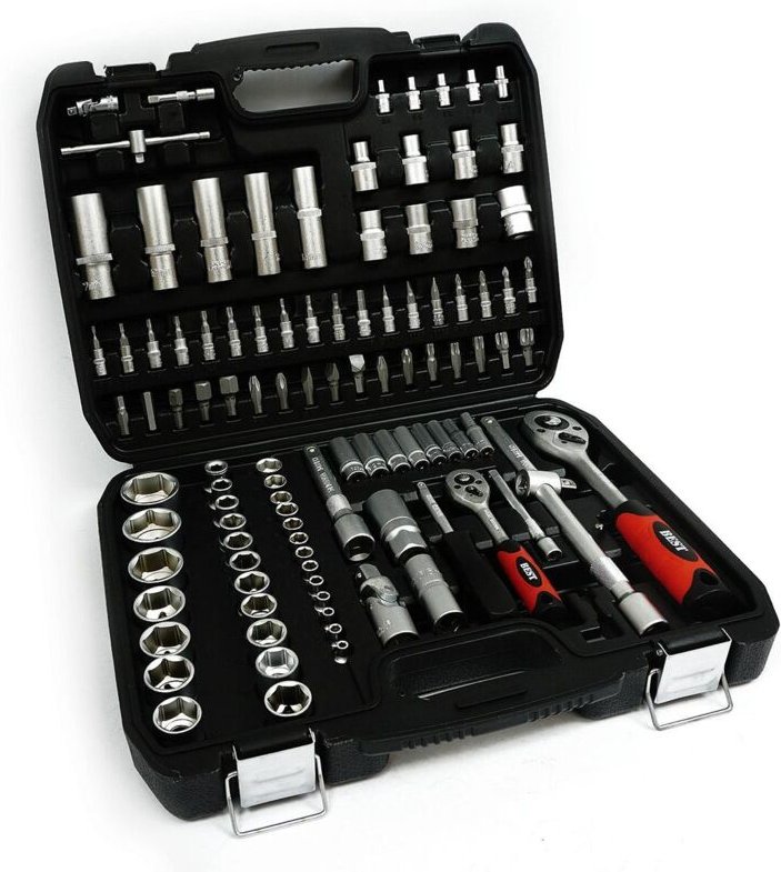 Schraubenschlüsselsatz, 108-teilig, Silber