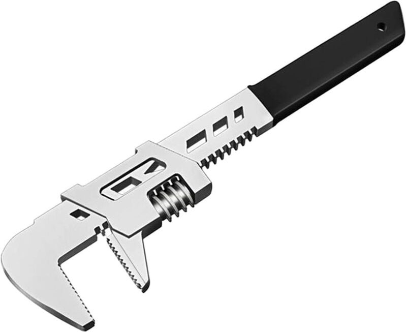 Verstellbarer Stahlschlüssel, vielseitiges Handwerkzeug, Sanitärinstallation, rutschfest, Heimwerken, Hausreparatur, rec...