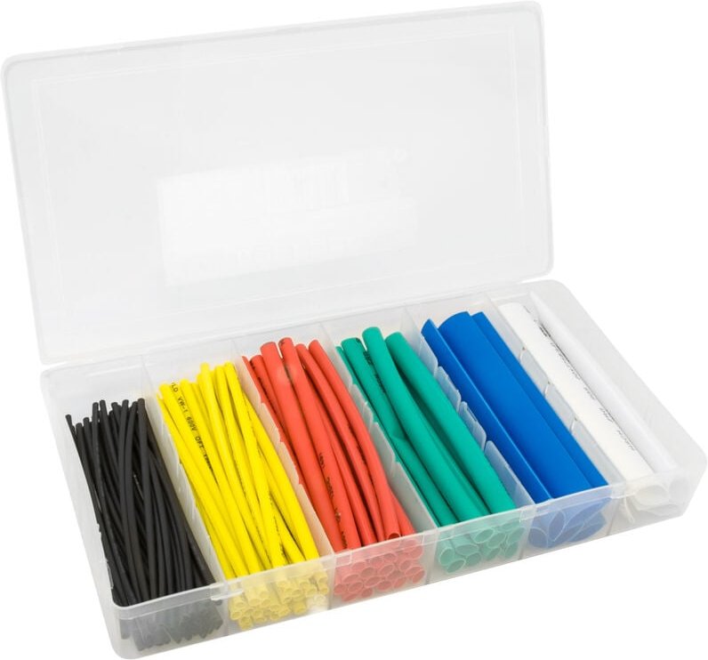 Schrumpfschlauch-Set, 100 Stück, Farbmix – E-651-9991
