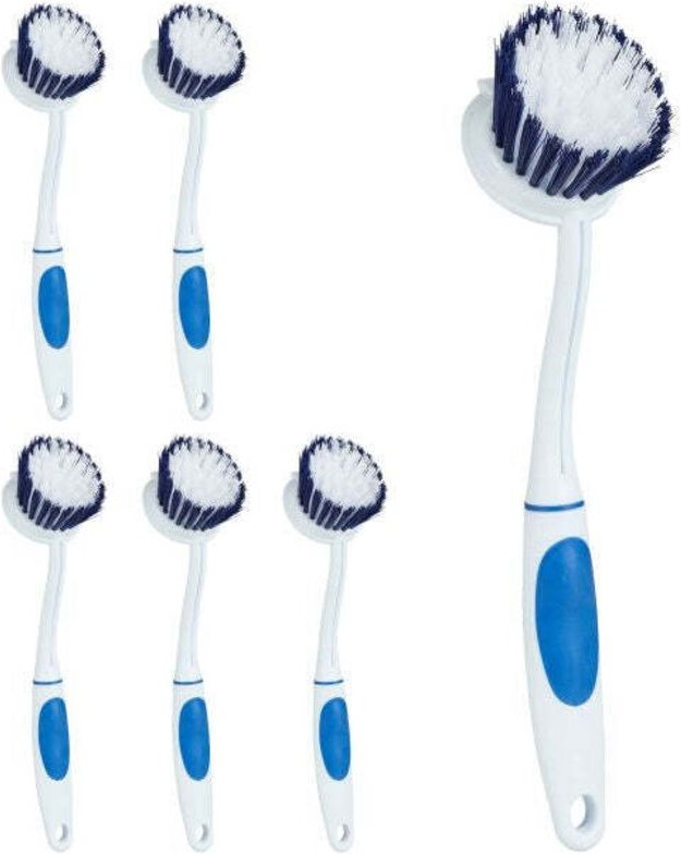 Set of 6 dishwashing brushes