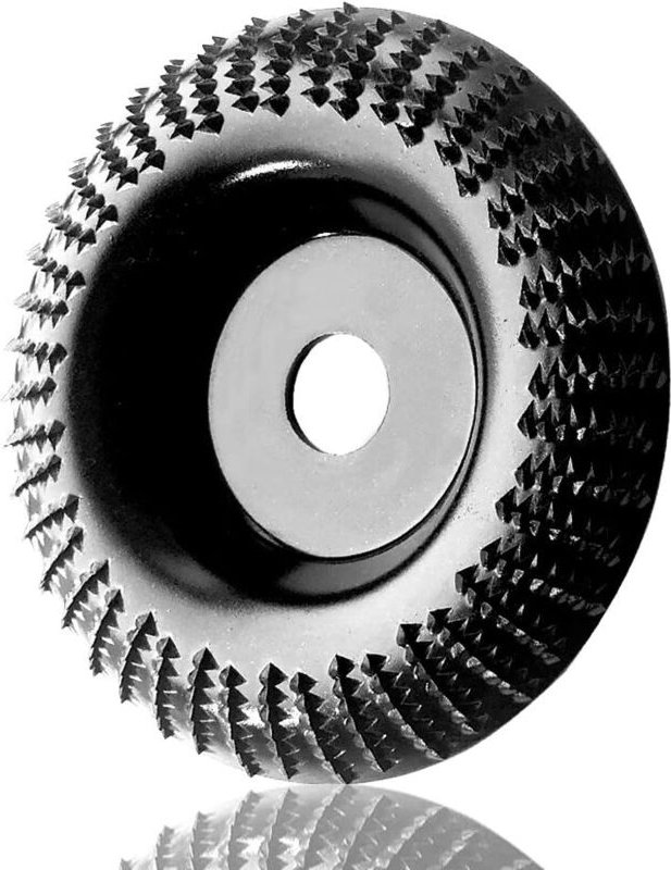 Ersandy - Holzschnitzscheibe (ø 110 mm x 22 mm), Holzschleifscheibe, Kettensägenscheibe, Wolframkarbid-Holzschleifen, Sc...