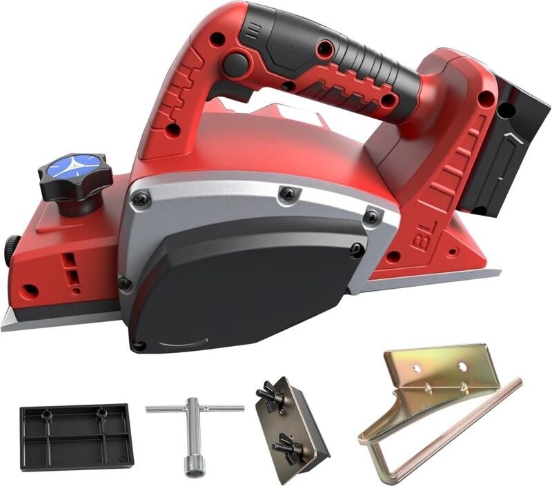 Akkubetriebener Handhobel, kompatibel mit Milwaukee 18V-Akku, leistungsstarker bürstenloser Holzhobel mit 15000 U/min fü...