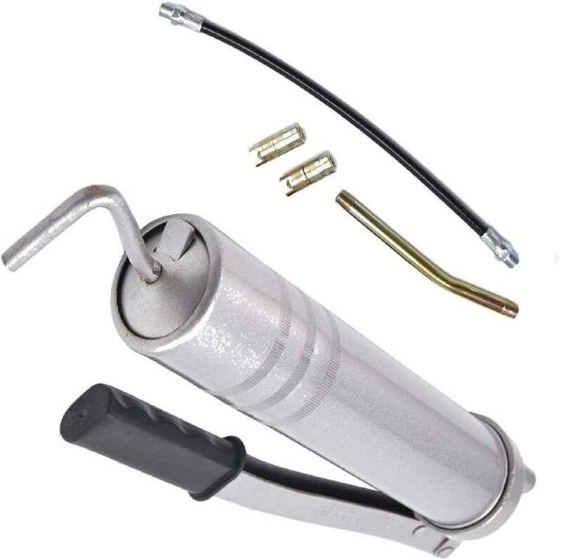 Youyijia 400 ML Einhand Fettpresse Handfettpresse Schmierpresse mit Hochdruckschläuche Presse für fettpresse