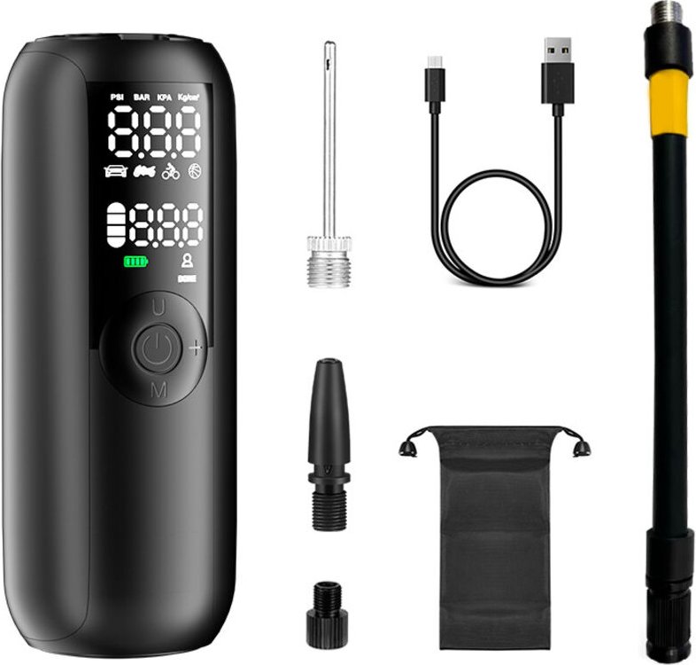 Tragbarer Auto- und Fahrradreifenpumpe mit automatischer Abschaltung, 150 PSI, inkl. Ventil, kompakter Luftkompressor