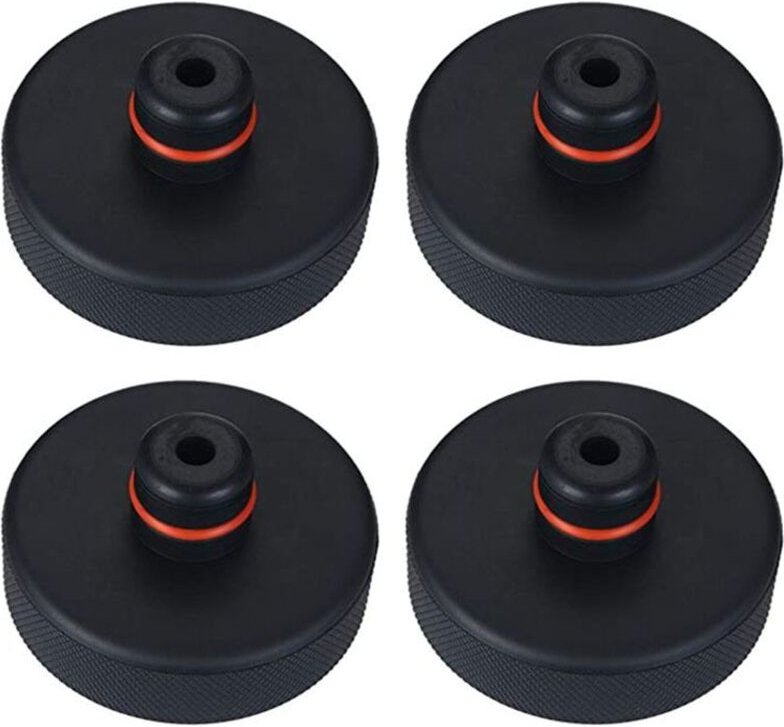 Wagenheber-Auflagen für Model 3/S/X/Y, 4 Scheiben mit Aufbewahrungsbox, Gummiauflage für Fahrgestell-Wagenheber