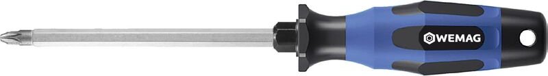 Wemag - All-in-one Schraubendreher ph, pz PH1/2/3, pz 1/2/3 in einer Klinge, blau