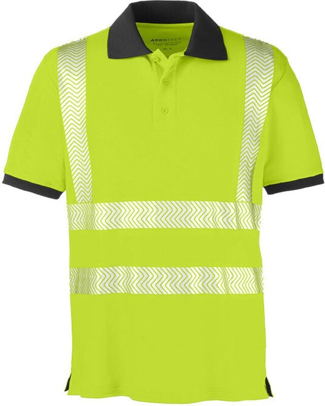 Warnschutzpoloshirt Orlando Größe XL leuchtgelb/grau 4PROTECT