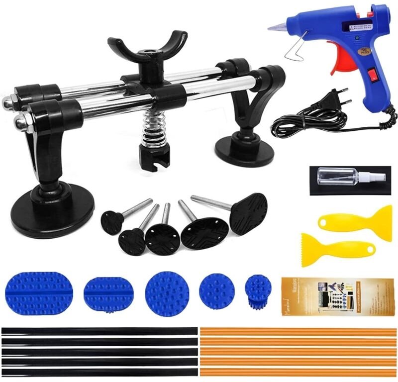 Pad-Entferner für das Entfernen der Brücke des kleinen Autos Pad, Dellen-Set mit Heißklebepistole und Klebesticks