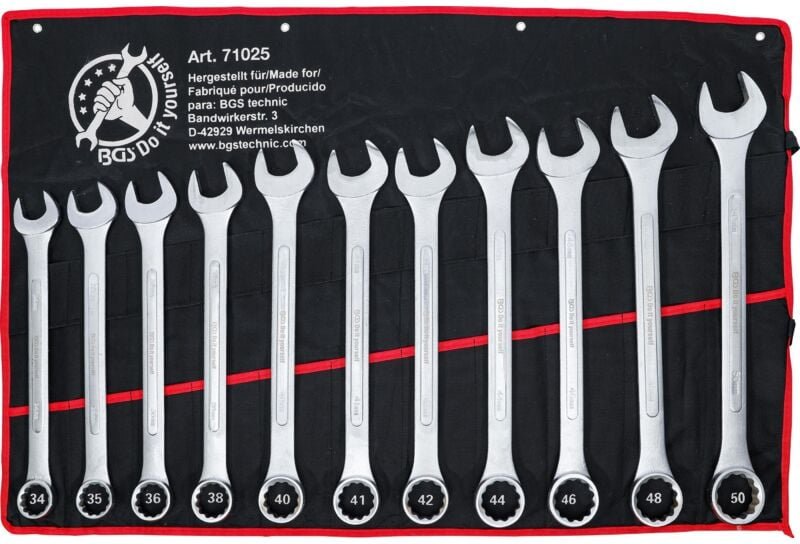 Bgs Technic - Maul-Ringschlüssel-Satz xxl sw 34 - 50 mm 11-tlg.