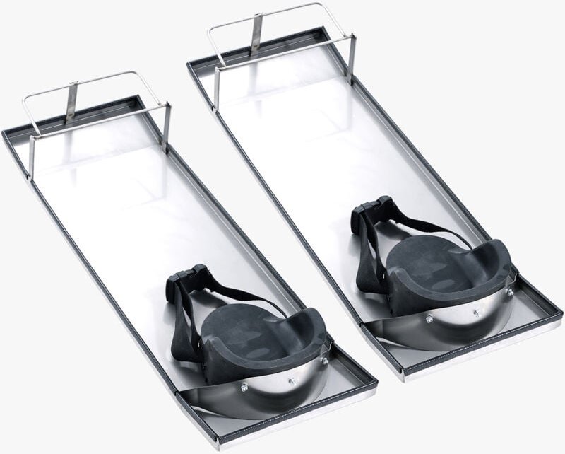 Mophorn - Beton-Kniebretter aus Edelstahl - 30'' x 10'' Gleiter für Betonarbeiten, mit Kniepolstern und Bretthalterungen...