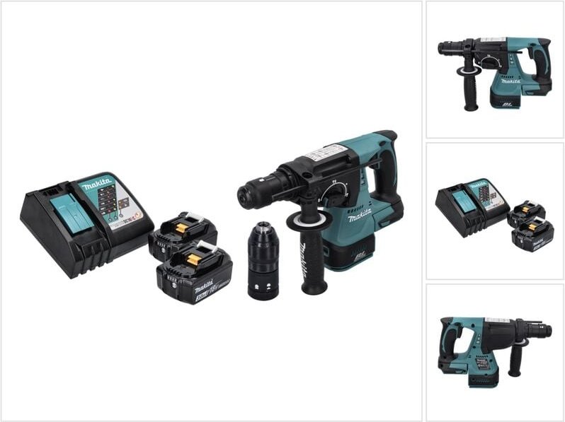 Makita - dhr 243 rf Akku Bohrhammer 18 v sds plus Brushless + 2x Akku 3,0 Ah + Ladegerät