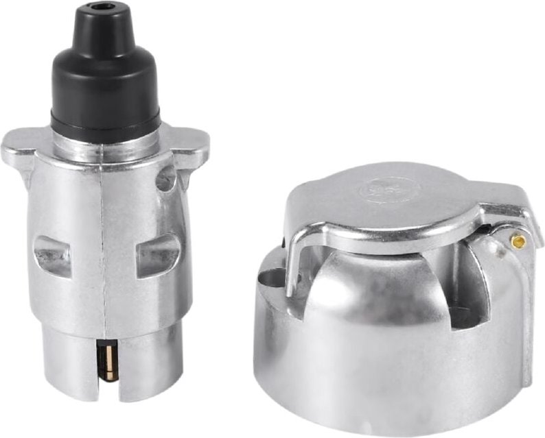 Tlily - Anhängerzubehör - 7-poliger Stecker, 12 v, Wohnmobil-Steckdosen, Anhängerkupplung, 7-polige Metallstecker