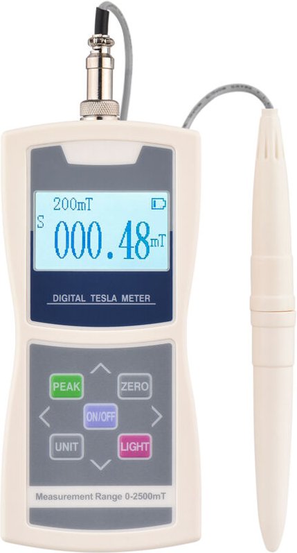 Decdeal - Digitaler Meter Gaussmeter Auto Range 200 mT/ 2000 mT hohe Genauigkeit empfindlicher Oberflächenmagnetfeldtest...