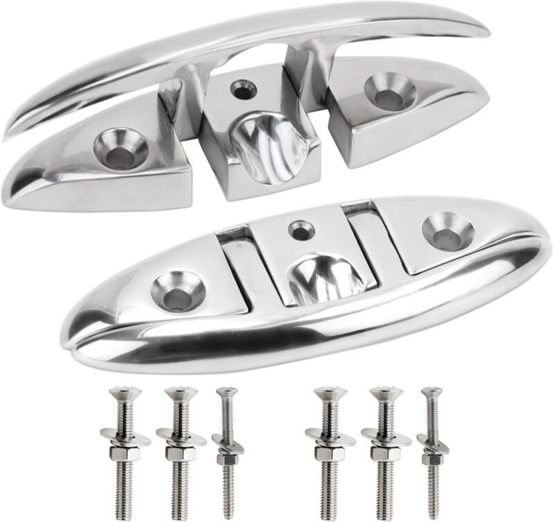 5-Zoll-Klappklemme aus Edelstahl 316 für Schiffsseile, reversible Gerüstklemme, geeignet für Schiffe, Kajaks und Dekorat...