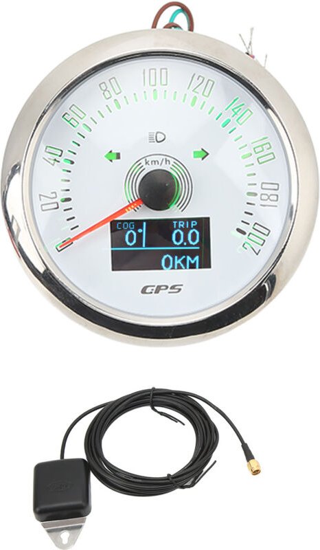 Digitaler Geschwindigkeitsmesser, Antibeschlag 3 in 1 COG Reise-GPS-Drehzahlmesser Universal 200MPH 7 Farben Hintergrund...