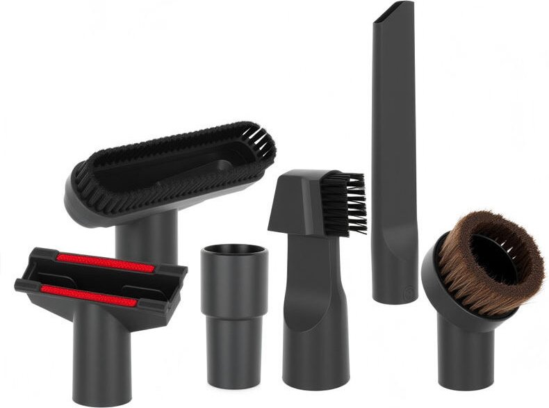 Staubsaugerzubehör, 6-teiliges Staubsaugeraufsatzset: Universal-Polsterbürste, Fugendüse, Matratzenbürste, Saugbürste mi...