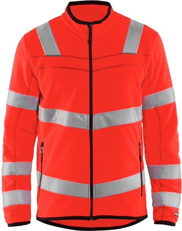 Hochsichtbare Mikropolar-Arbeitsjacke 4941 - Neonrot L