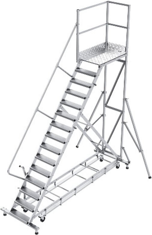 Mobile Plattform mit Geländer links und hinten - Maximale Arbeitshöhe 4.20m - PTF111G-KRE