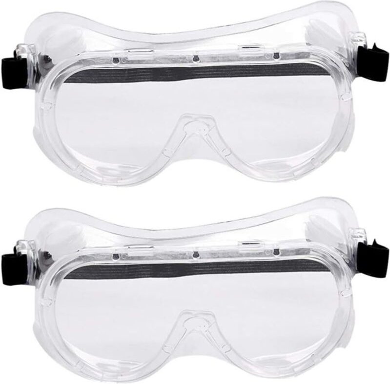 Antibeschlag-, kratzfeste, UV-beständige, speichel- und niesfeste Schutzbrillen für den Innen- und Außenbereich, 2er-Pac...