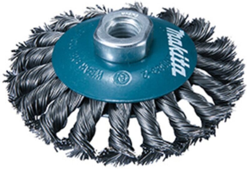 Konische Bürste mit gezopften Stahldrähten M14 ø 115mm Makita D-39883