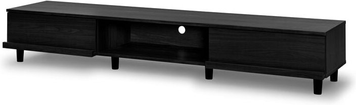 Iris Ohyama, TV-Möbel, TV-Schrank, TV-Bank, TV-Halterung für bis zu 65-Zoll-Bildschirme, 3 Regale, Kabelauslass, Schlafz...