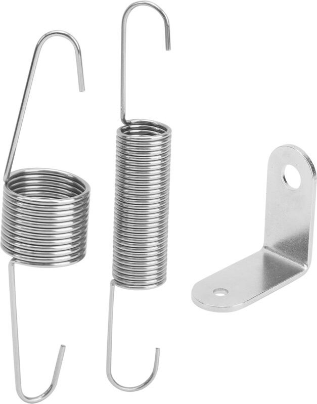 Drosselklappenrückholfederhalterung, Doppelfeder-Set aus verchromtem Edelstahl für Chevy-Motoren.